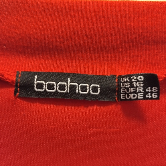 Boohoo Classic Red Bomber Jacket - Picture 3 of 3